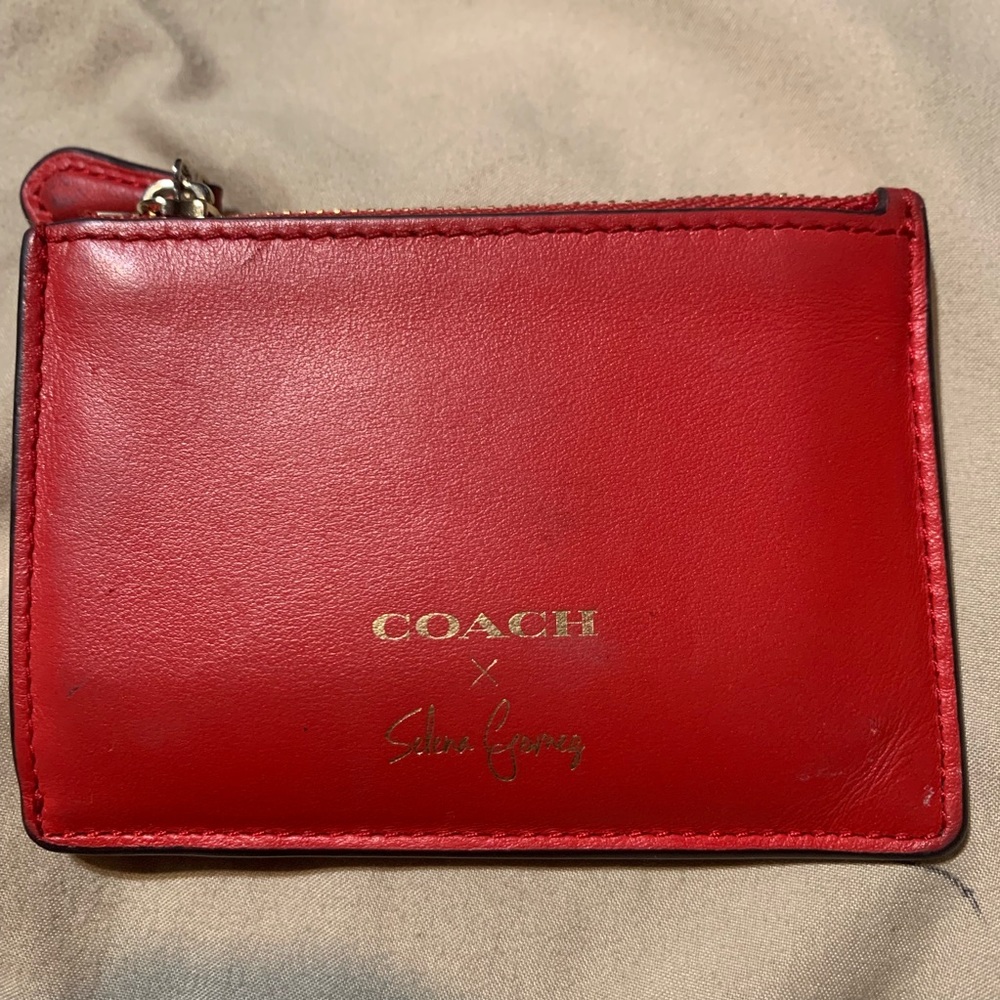 X Coach Selena Gomez Red Wallet X